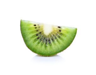 Sticker - slices of kiwi on white background