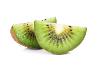 Sticker - slices of kiwi on white background