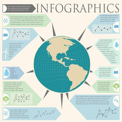 Poster - An infochart with a globe