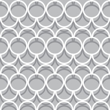 Seamless Interlocking Monochrome Circles Pattern