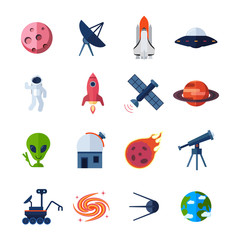 Sticker - Space Icons Flat