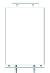Wall Mural - Blank billboard (city advert) isolated on white background