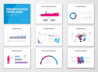 Aufkleber - Infographic presentation templates and business vector brochures