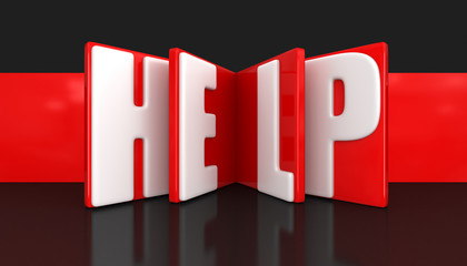 Poster - Label with Help (clipping path included)