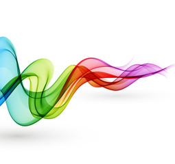 Aufkleber - Abstract smoky waves  background. Template brochure design