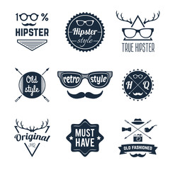 Wall Mural - Hipster Label Set
