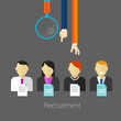 Recruitment employee, human resource flat icon