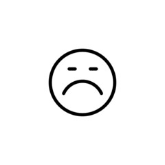 Poster - Sad Emoji Trendy Thin Line Icon