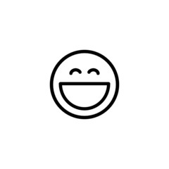 Poster - Laughing Emoji Trendy Thin Line Icon