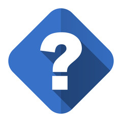 Poster - question mark flat icon ask sign