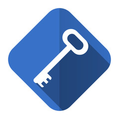 Poster - key flat icon secure symbol