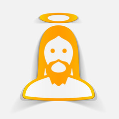 Sticker - realistic design element: jesus