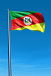 Rio Grande do Sul (Brazil) flag waving on the wind