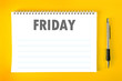 Friday Calendar Schedule Blank Page