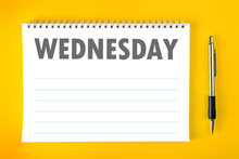 Wednesday Calendar Schedule Blank Page