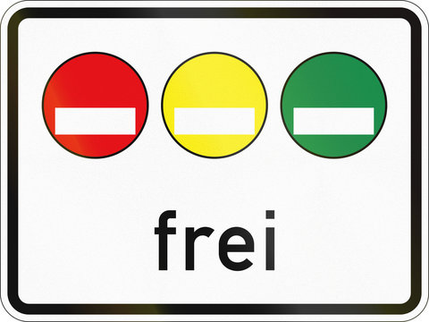 German traffic sign additional panel to specify the meaning of other signs: Vehicles with emission category 2, 3 and 4 allowed