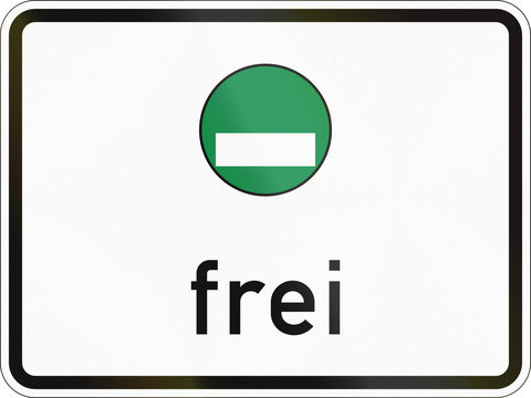 German traffic sign additional panel to specify the meaning of other signs: Vehicles with emission category 4 allowed