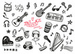 © teploleta - Hand drawn music set.