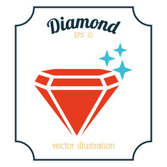 Wall Mural - diamond icon