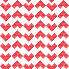Wall Mural - seamless pattern hearts of triangles