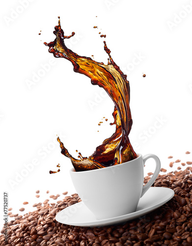 Fototapeta do kuchni splashing coffee