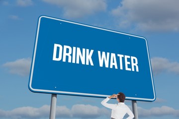 Poster - Drink water against sky