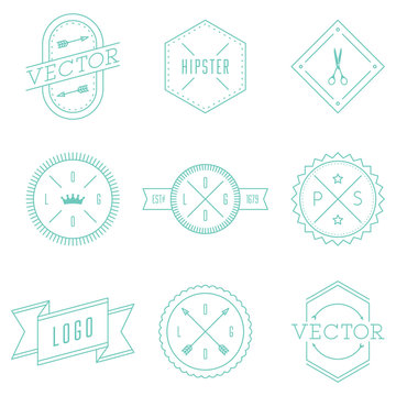 Set of Retro Vintage Hipster Logotypes.