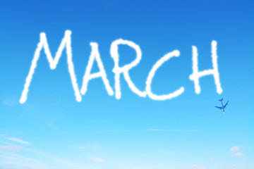 Wall Mural - march written in the sky