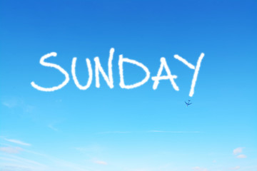 Wall Mural - sunday written in the sky