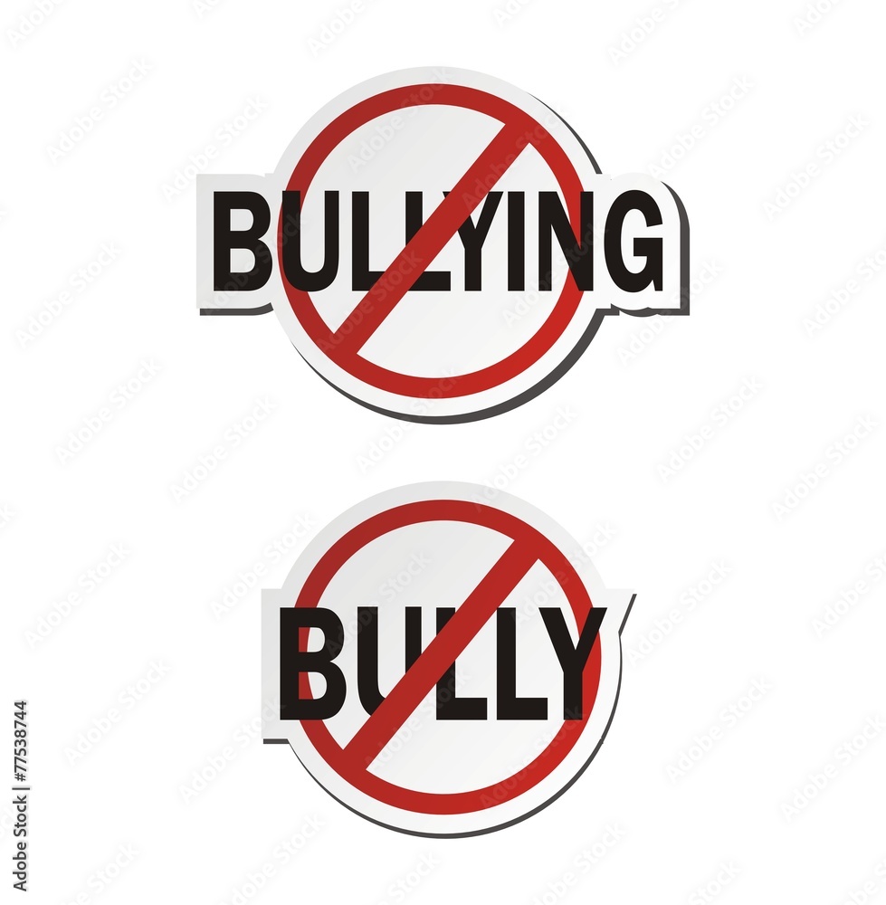stop bullying, stop bully - sticker sets Stock Vector | Adobe Stock