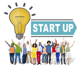 Wall Mural - Start Up Launch Business Ideas Plan Creativity Concept