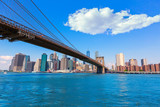 Fototapeta  - Brooklyn Bridge and Manhattan skyline New York