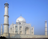 Fototapeta Kosmos - Taj Mahal  white Marble mausoleum.