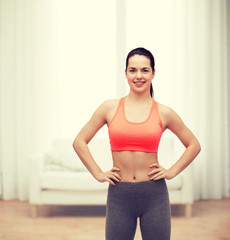 Poster - smiling teenage girl in sportswear