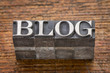 © MarekPhotoDesign.com - blog word in mixed vintage metal type
