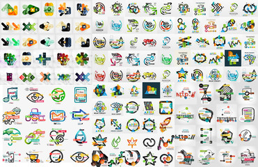 huge mega set of infographic templates