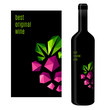 Wine label with bunch of grapes