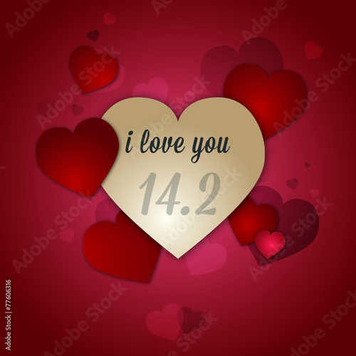 Carte Je Taime Cœur Saint Valentin Offrir Amour Rouge 14 2
