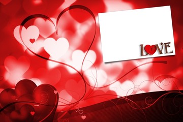 Poster - Composite image of love with lock and key