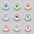 © plisman - Colored set round buttons for web template