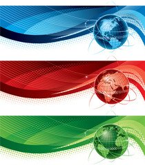 Wall Mural - Globe banners