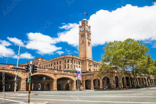Fototapeta na szkło Sydney statio środkowy kolejowy zegarowy wierza, Australia