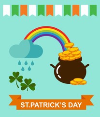 Vector illustration of a St. Patrick's Day elements collection.