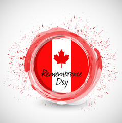 Wall Mural - canada remembrance day ink sign illustration