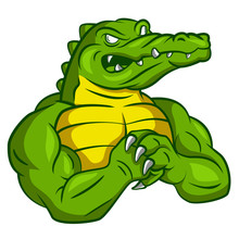 Crocodile Strong Mascot