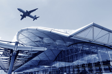 the scene of airport building in china