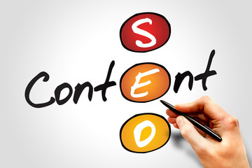 Poster - content seo (search engine optimization) acronym concept
