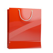 Rote Einkaufstasche