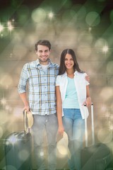 Aufkleber - Attractive young couple going on their holidays