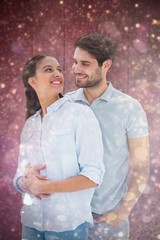 Poster - Cute couple embracing and smiling at each other